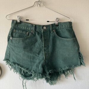 Green Levi Shorts